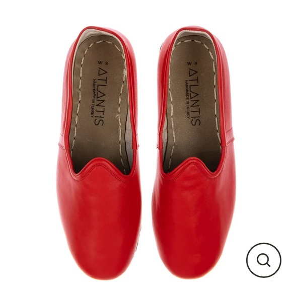 Atlantis Men's Red Slip On Shoes Size 13 Turkish Peru Handmade Leather - Picture 2 of 9